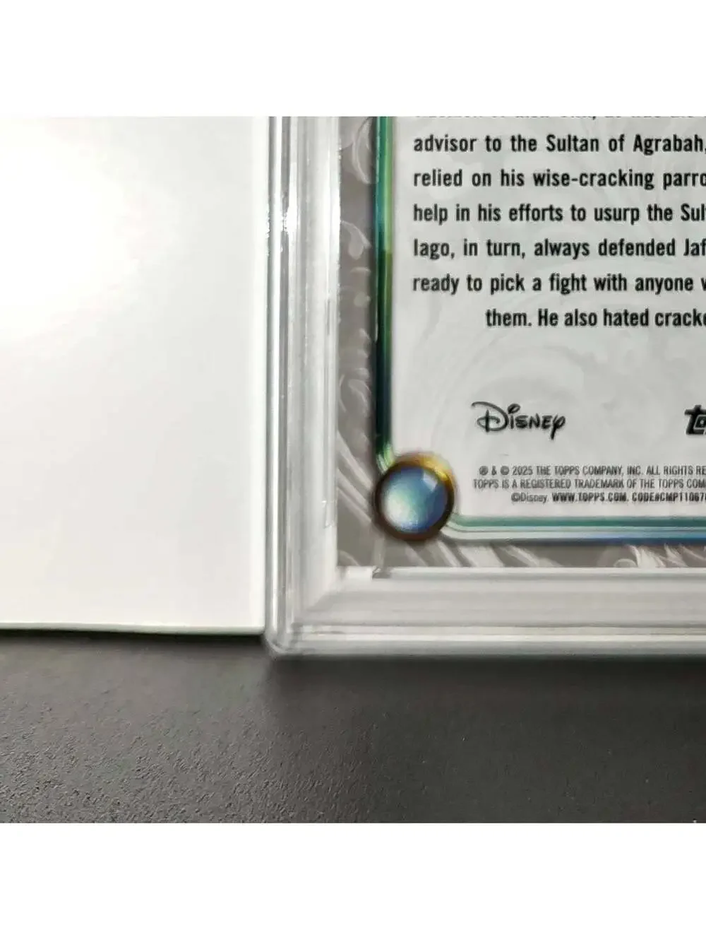Iago 2025 Topps Disney Wonder #53 Winter Variant Card Aladdin PSA 8